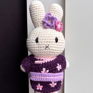 Handmade crochet Purple pink kimono dress for Just Dutch Miffy bunny